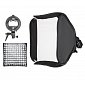 Skládací softbox 80x80 cm s voštinou a držákem pro externí blesk