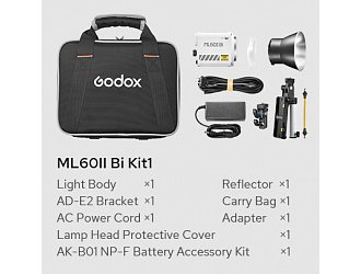 Godox ML60II Bi LED Bi-Color Photo/Video Light 70W Kit1