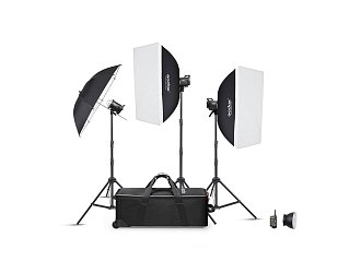 Godox MS300V-D sada 3 studiových blesků 300Ws s příslušenstvím a pouzdrem