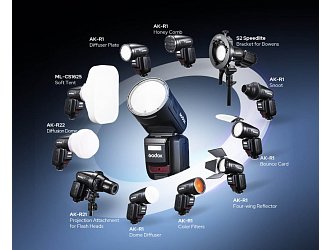 Godox V100 N pro Nikon TTL HSS blesk s kruhovou hlavou 100 Ws